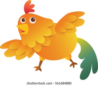 illustration of a cute chicken