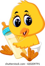 illustration of Cute chicken cartoon