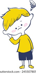 Es una ilustración de un niño lindo