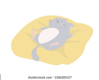 
It is an illustration of a cute chinchilla.
