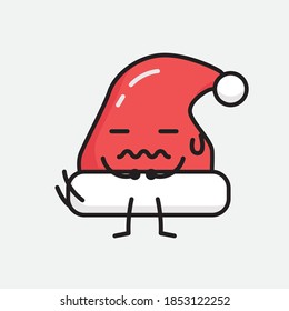 Illustration of Cute Christmas Hat Vector Character