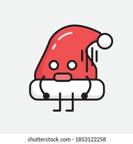 Illustration des scharfen Weihnachtsmützen-Vektorzeichens