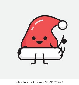 Illustration of Cute Christmas Hat Vector Character