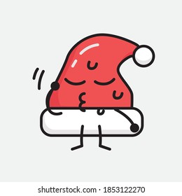 Ilustración del carácter del vector de sombreros de Navidad