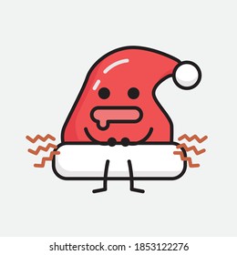 Illustration of Cute Christmas Hat Vector Character