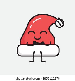 Illustration of Cute Christmas Hat Vector Character