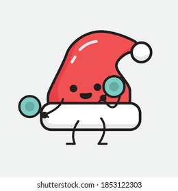 Illustration des scharfen Weihnachtsmützen-Vektorzeichens