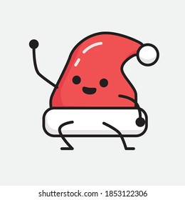 Illustration des scharfen Weihnachtsmützen-Vektorzeichens