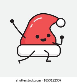 Illustration of Cute Christmas Hat Vector Character