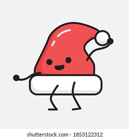 Illustration of Cute Christmas Hat Vector Character