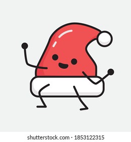 Illustration of Cute Christmas Hat Vector Character