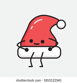 Illustration of Cute Christmas Hat Vector Character