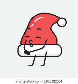 Illustration of Cute Christmas Hat Vector Character