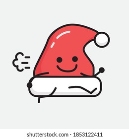 Ilustración del carácter del vector de sombreros de Navidad