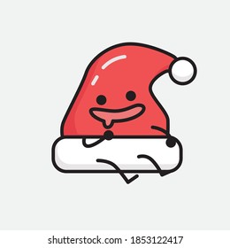 Illustration of Cute Christmas Hat Vector Character
