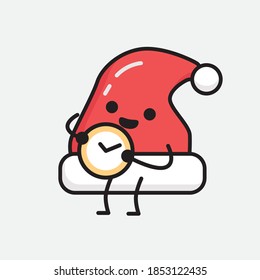 Ilustración del carácter del vector de sombreros de Navidad