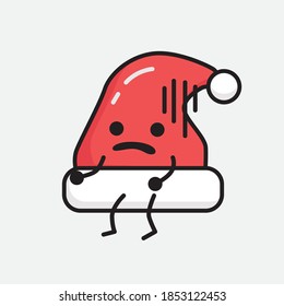Illustration of Cute Christmas Hat Vector Character