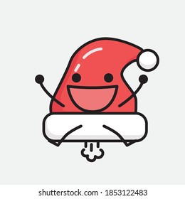 Illustration of Cute Christmas Hat Vector Character