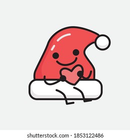 Illustration of Cute Christmas Hat Vector Character