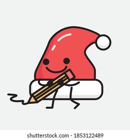 Illustration of Cute Christmas Hat Vector Character