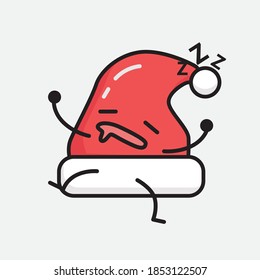 Illustration of Cute Christmas Hat Vector Character