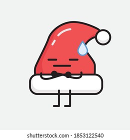 Illustration of Cute Christmas Hat Vector Character