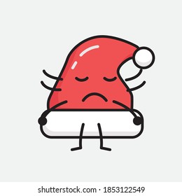 Illustration of Cute Christmas Hat Vector Character