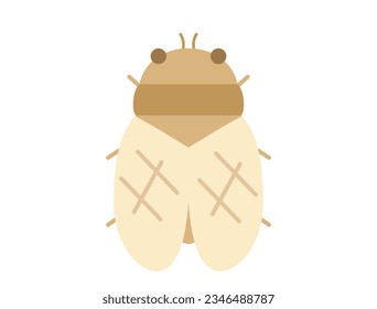 It is an illustration of a cute cicada.