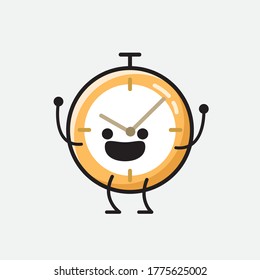 Ilustración del carácter de vector de reloj de cuta