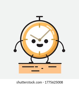 Ilustración del carácter de vector de reloj de cuta