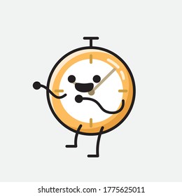 An illustration of Cute Clock Vector Character