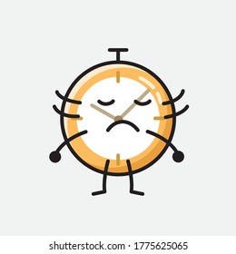 Ilustración del carácter de vector de reloj de cuta
