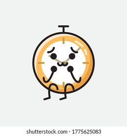 An illustration of Cute Clock Vector Character