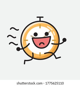 Eine Illustration des Vektorzeichens der Cute Clock