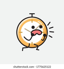 An illustration of Cute Clock Vector Character