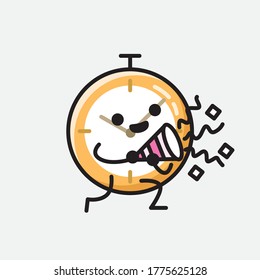 An illustration of Cute Clock Vector Character