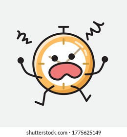 An illustration of Cute Clock Vector Character