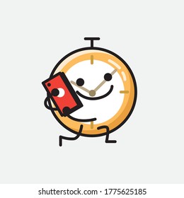 An illustration of Cute Clock Vector Character
