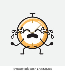 Eine Illustration des Vektorzeichens der Cute Clock