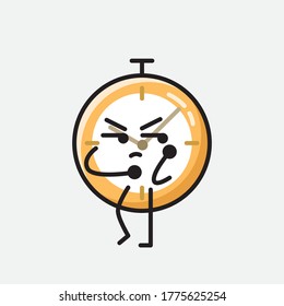 An illustration of Cute Clock Vector Character