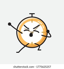 An illustration of Cute Clock Vector Character