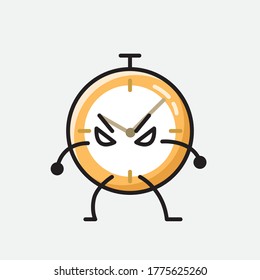 Ilustración del carácter de vector de reloj de cuta