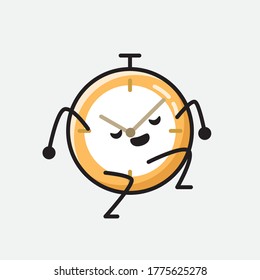 An illustration of Cute Clock Vector Character