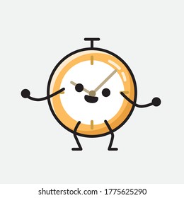 An illustration of Cute Clock Vector Character