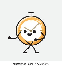 An illustration of Cute Clock Vector Character