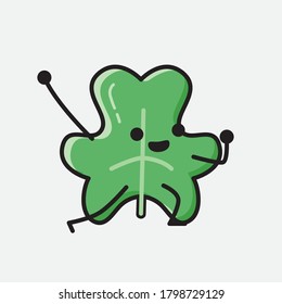 An illustration of Cute Clover Leaf Vector Character