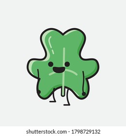 An illustration of Cute Clover Leaf Vector Character