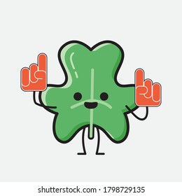 An illustration of Cute Clover Leaf Vector Character