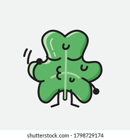 An illustration of Cute Clover Leaf Vector Character