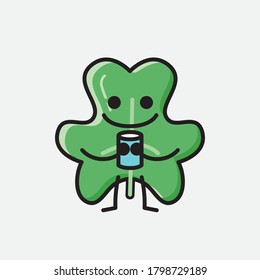 An illustration of Cute Clover Leaf Vector Character